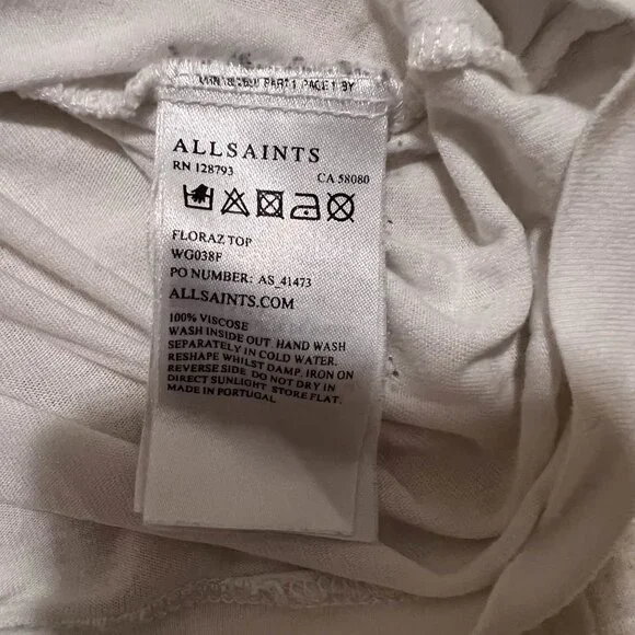 All Saints Floraz T'shirt Tank Style XS - Picture 10 of 10